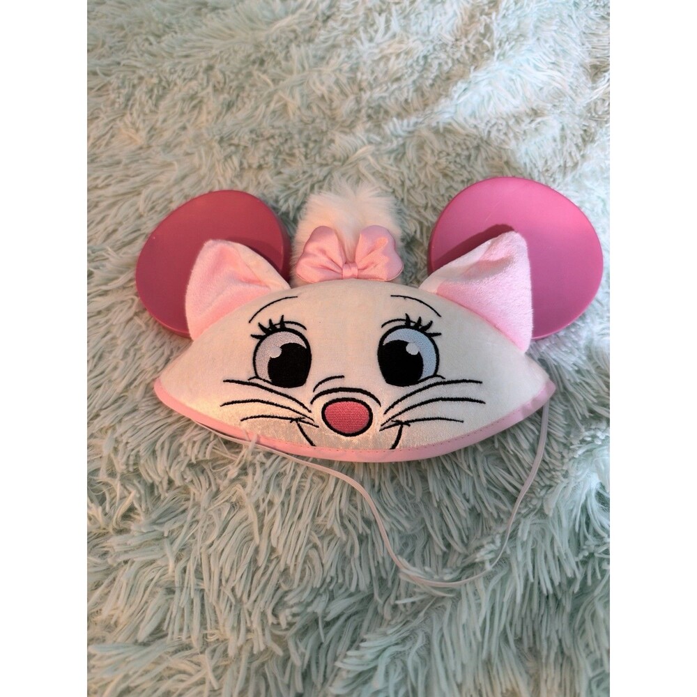Disney Parks Mickey Ear Hat Aristocats Marie Rare Pink Bow